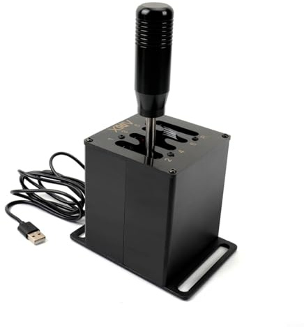 Alanmoship 1 pomello del cambio manuale in lega di alluminio in fibra di carbonio, simulatore di corsa per Logitech G27 G29 T300 ruote configurazione da gioco (7-HB045)