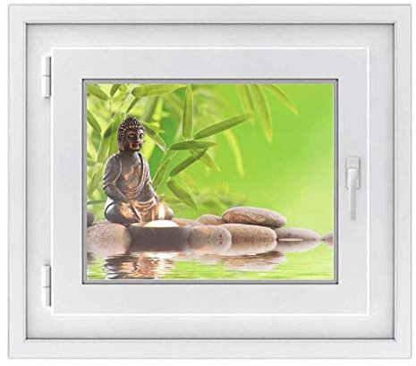 Fenster-Folie Sichtschutz I Folie für Fenster Deko - Fensterbild selbstklebend I Deko für Bad, Küche, Kinderzimmer - Farbecht, Robust - Made in Germany