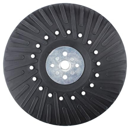 Angle Grinder Ribbed Backing Pad for Resin Fiber Disc with 5/8 inch-11 Locking Nut (7 Inch)
