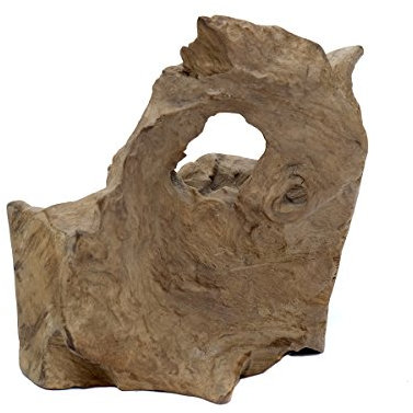Brillibrum Außergewöhnliche Teakholz Deko Skulptur Teak Holz Wurzel Unikat Massiv Figur Dekofigur Einzigartig Wurzel 500-1000 g
