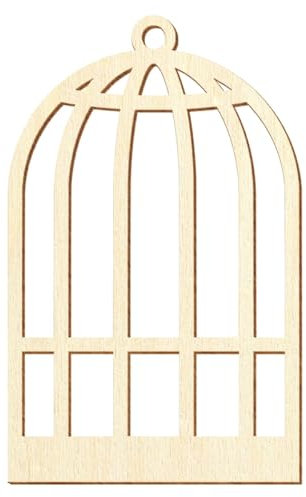 Holz Vogelkäfig - Deko Basteln 5-50cm, Pack mit:1 Stück, Höhe:25cm hoch