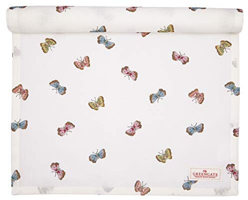 GreenGate - Tischläufer, Tischdecke - Maisie - White - Baumwolle - 140 x 45 cm