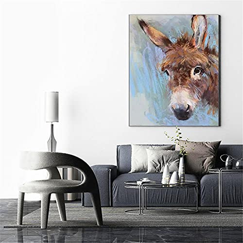 5D DIY Diamantmalerei Set Vollbohrer Große Größe Esel 40x50cm Diamant Gemälde Kristall Strass Kreuzstich Stickerei Full Drill Diamond Painting Bilder Mosaik Kunst Handwerk für Haupt wanddekor