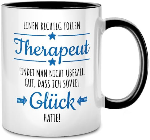 Seness Einen richtig tollen Therapeut Tasse, Therapeut Geschenk, Psychologe Psychiater, Physiotherapie Physiotherapeut Physio, Ergotherapeut Abschied, Dankeschön, kleines Danke, Kaffeetasse