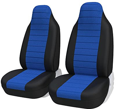 TOYOUN Autositzbezüge Vordersitze Sitzbezüge Auto Blau, Auto-Sitzschoner Schonbezüge Vordersitzbezüge Universal Hochlehnige Schalensitzbezüge