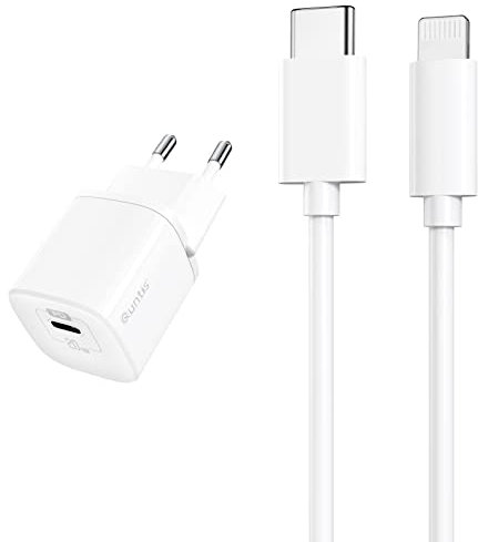 Quntis 20W iPhone Schnellladegerät mit 2m USB C auf Lightning Kabel, MFi Zertifiziert iPhone Fast Charger, USB C Netzteil Kompatibel mit iPhone 13 12 Mini Pro Max SE 2020 11 X XR XS Max 8P iPad Pro