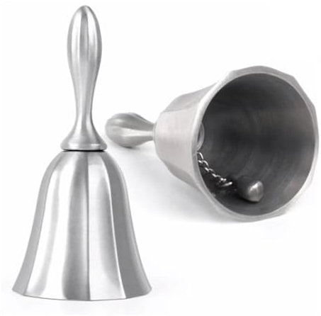 Tischglocke, Aus Zinklegierung, Stark und Langlebig, Verblasst Nicht, Klarer und Langer Klang, Geometrische Form Im Europäischen Stil, Handglocke Weihnachten für Restaurant, Hotel, Geschäfte
