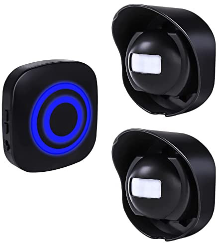 SiegenPro Bewegungsmelder Durchgangsmelder Alarm Katzenklingel Funkalarmanlage Set mit Plug-in-Empfänger und PIR Sensor Detektor für Zu Hause oder Geschäfte