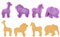 NentMent 4 Stück 3D-Ausstechformen für Tiere, Fondant, Keksform, Kuchenformen, Zuckerguss, Kuchendekoration, Backen, Gebäck, Knallbonbons, Kolben, Ausstecher, Stempel, Süßigkeiten, Zebra, Elefant