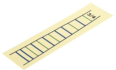 sourcing map Violin Finger Positionsanzeiger Aufkleber Violin Griffbrett Skalenzeiger Markierungen 3/4 Weiß für Erlernen Präziser Fingerpositionen