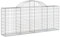 vidaXL Paniers à gabions arqués 2 pcs 200x30x80/100 cm Fer galvanisé, gabion, cage de gabion, panier de mur de gabion, mur de gabion