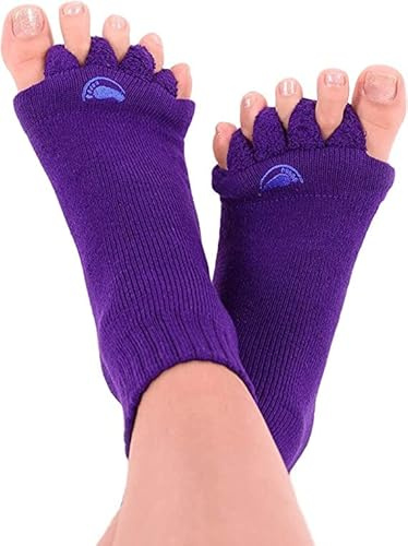 The Original Foot Alignment Socks My Happy Feet Fußausrichtungssocken mit Zehentrenner | für Männer oder Frauen | einfarbig, Violett, Small
