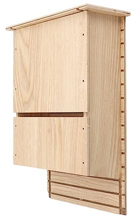 Casetta per pipistrelli, scatola di legno per pipistrelli Roost e terra, resistente alle intemperie facile installazione Bat Shelter con ganci, pulire il cortile dagli insetti