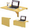 COSTWAY Tavolo Pieghevole a Muro, Tavolino Porta PC da Parete in Legno, Tavolo a Scomparsa Multifunzionale, Ideale per Soggiorno, Cucina e Studio, 80 x 60 x 45 cm (Legno)