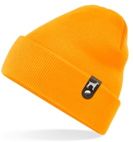 siviwonder Deutsch Kurzhaar DK Mütze Patch Leder Gassi Beanie Strickmütze Warm Herren Damen Hund Jagd
