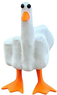 IQYU Büroklammerspender Holz Mittelfinger-Ente, die Ente, lustige Enten-Tischdekoration Zettelhalter Wand (Beige, One Size)