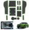 GAFAT Kompatibel mit Opel Mokka B Mokka-e 2021-2024 2025 Antirutschmatten, 2025 Facelift Mokka e Gummimatten rutschfest Non-Slip, Mittelkonsole Türnaht Matten, Mokka B Zubehör (Gelb-Grün)