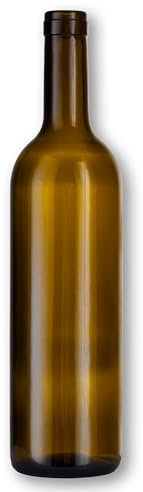 FERRAMENTA BONIFAZIO 60 Bottiglie Bordolese Colore Uvag per Vino (750ml) Bottiglie per Amari Pregiati in Vetro