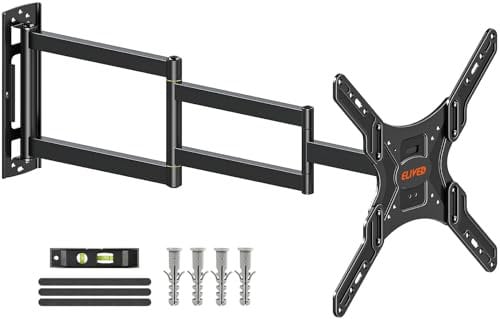 ELIVED Lang Arm TV Wandhalterung für die meisten 26-65 Zoll Fernseher, Eck TV Halterung Ausziehbar 950mm, Max. VESA 400x400mm, Hält bis zu 35KG, EV3018