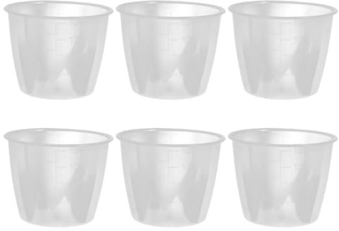 Lot de 6 verres doseurs pour cuiseur à riz, doseur pour cuiseur à riz, gobelet mélangeur en plastique, rangement facile, cuisson précise, cuisinière à riz, ustensiles de cuisine