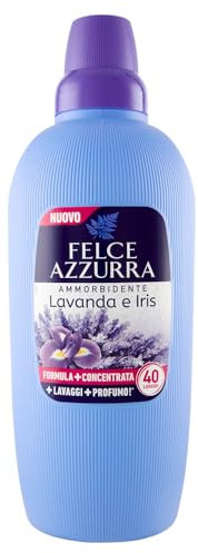 Felce Azzurra - Ammorbidente Lavatrice Lavanda e Iris, Formula più Concentrata in Ogni Goccia per più Profumo e più Lavaggi, Biancheria e Bucato Morbido e Fresco a Lungo, 1 Flacone da 2L (40 Lavaggi)