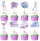 Blumomon 32 Stück Sänger Konzert Kuchen Dekoration Musik Festival Kuchen Dekoration Cupcake Topper Musik Party Dekoration