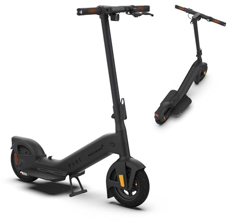 Pure McLaren E Scooter Schwarz – 20km/h, 50km Reichweite, Ultimative Fahrposition, Straßenzulassung.