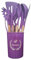 Lot de 12 ustensiles de cuisine en silicone avec manche en bois - Batterie de cuisine complète, robuste et durable (violet)