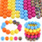 ASTARON 100 pezzi 15mm perline in silicone per la creazione di portachiavi, perline rotonde blu rosa acceso giallo arancione per bracciali penne artigianato creazione di gioielli
