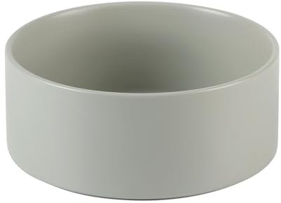 Havniva Ceramic Dog Bowl, Food and Water Bowl for Medium Breed Dog, Pet Bowl for Replacement (7.3 inch, Single Bowl, Grey)
