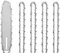 APKOL Pack de 5 cadena motosierra de 6 in, 1/4LP, 37 eslabones para mini motosierra,repuesto para mini motosierra, cadena para mini motosierra