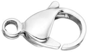 Schmuckkarabiner Silber 925 in 9/11/13 mm Kettenverschluss Karabiner Haken (9 mm Größe)