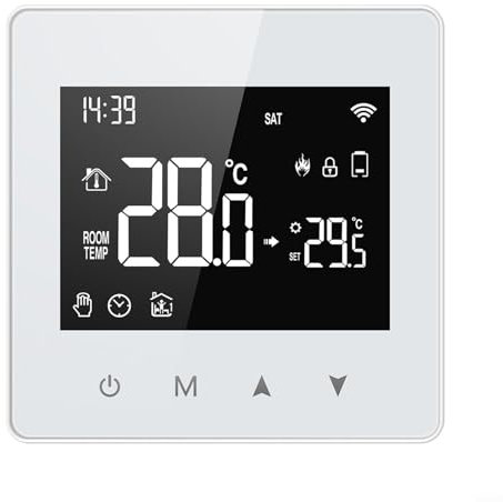 Thermostat sans fil pour ZigBee alimenté par piles, capacités de contrôle à distance via l'application pour les maisons modernes