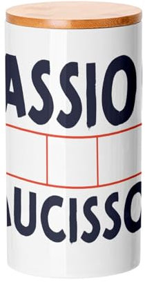Fabulous Keramiktopf mit Deckel Bambus - Passion Wurst Charcuterie France Apéro - 887 ml (30 oz) - Utensilientopf