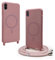 CUZZCASE Silikon Schutzhülle kompatibel mit iPhone X/XS(5.8),Kabellosem Laden,Silikon Stylische Verstellbarer Halskette Handyhülle-Lotus Farbe