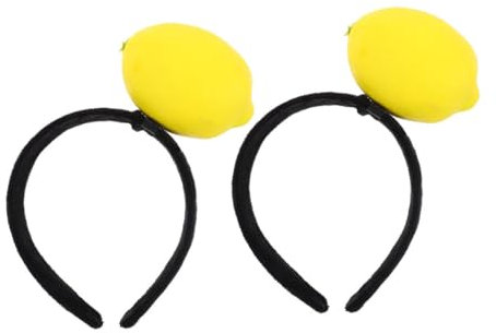 Ipetboom 2stücke Zitronen Stirnband Mit Fruchtdesign Haaraccessoire Aus Plüsch Lustiges Party-kostüm Für Partys Und Geburtstage
