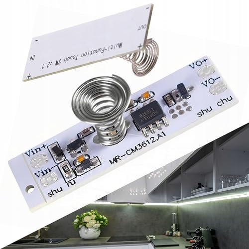 Rosfix Dimmer Touch per Strisce LED 12V – Interruttore Tattile 5A | Regolazione Continua della Luminosità | Design Compatto | Accessorio Illuminazione Interna