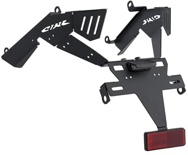 Puig 22193N License Plate Holder; raised sport design; lightweight steel and polyamide structure; easy installation with durable parts, Black