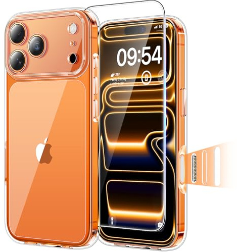 TAURI for iPhone 17 Pro Max Case, [Camera Control] Full Camera Protection, with HD Screen Protector, Military-Grade Protection Shockproof Slim Phone Case for iPhone 17 Pro Max, Clear