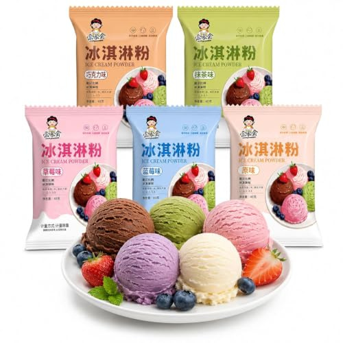 SntCrave Ice Cream Mix 5 Flavours | Vegan, No Machine | No machine needed, 5 flavors: Chocolate, Matcha, Strawberry, Blueberry, Original. Quick homemade, dairy free, plant based.