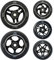 Cox Swain 2 STK. High End 100mm Stunt Scooter Rollen Alu Core - ABEC 11 Lager, Colour: Jet (Black/Black), Size: 100mm