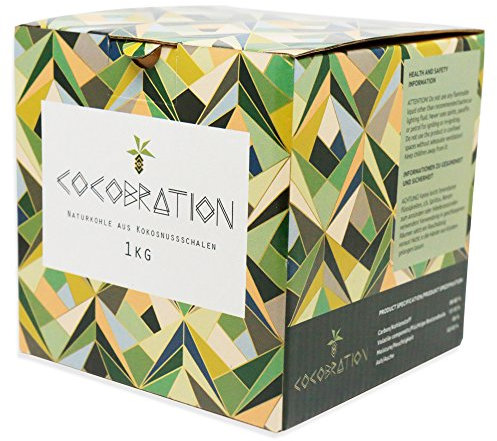 Cocobration 1Kg | Premium Shisha Kohle | 100% Kokosnuss | für Shisha & Grill