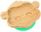 bamboo bamboo Baby Teller Kinderteller, Kindergeschirr mit Saugnapf, Sugnapf Teller Baby ab 6 Monaten (Affe, Grün)