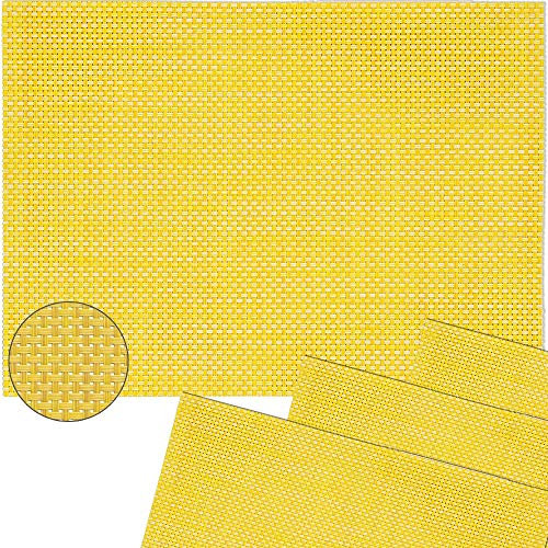 matches21 Tischset Platzset ELEGANCE edle Platzmatten 4er Set gelb gewebt aus Kunststoff 45x30 cm/abwaschbar/erhältlich in vielen aufregenden Farben Platzdeckchen vom Tischwäsche Spezialist