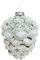 KAE - Palline di Natale in vetro, set da 12 pezzi, colore: bianco, argento, 9 cm