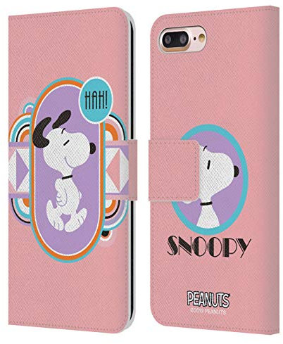 Head Case Designs Offizielle Peanuts Pastell Snoopy Deco Traeume Leder Brieftaschen Handyhülle Hülle Huelle kompatibel mit Apple iPhone 7 Plus/iPhone 8 Plus