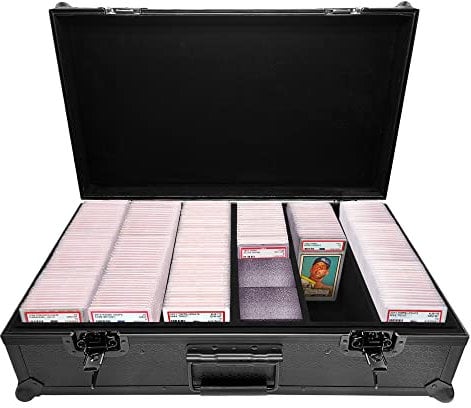 Graded Card Hard Storage Case | Fits 250+ Slabs | Designed for Sports Cards, PSA, Becketts, BGS, CGC, Toploaders, One-Touch, etc. Strong Protection, Lockable Box, Including Foam Blocks
