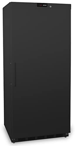 ZORRO - Lagerkühlschrank ECO600R - Schwarz - Gastro Kühlschrank mit Volltüre - R600A - Digitales Thermostat