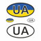 BIKE-label Länderkennzeichen Aufkleber 2D Ukraine für Auto Motorrad Tür Camper Sticker X400042VA
