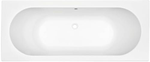 Saqu Space Duo Badewanne 170x70 cm - Weiß - Eingebaute Badewanne - Acryl - Spa, für 2 Personen - Einbau Badewannen